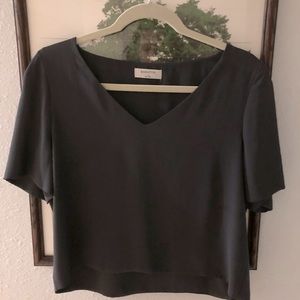 Silky Babaton V-Neck Blouse - Sz M, EUC